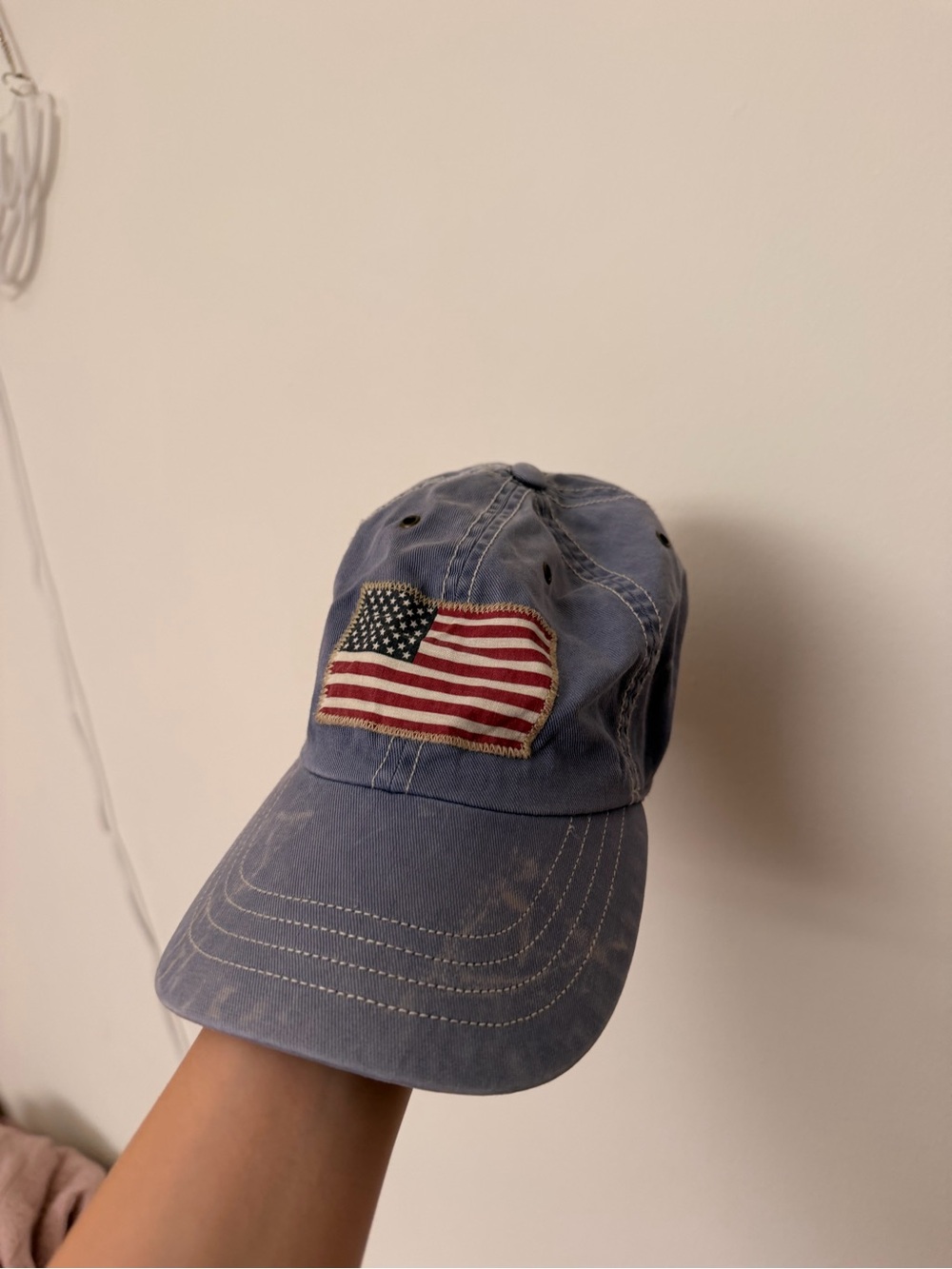Ralph Lauren Baseball Cap with American Flag Patch